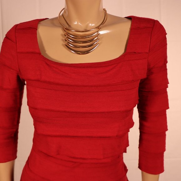 MAX STUDIO Red Dress Size Small - Picture 2 of 6